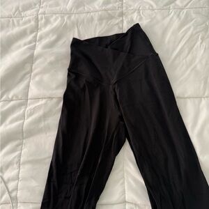 Aerie Black Crossover High-Waisted Leggings